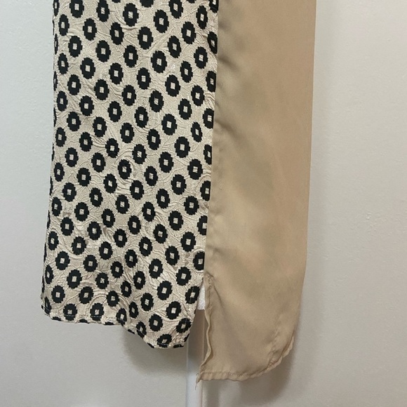 Anthropologie by THML women's S mixed media/print textured geometric top EUC - Picture 5 of 10